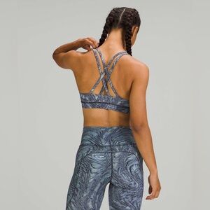 Lululemon Energy Bra Medium Support, B–D Cup
Dimensional Icing Blue Multi size 6